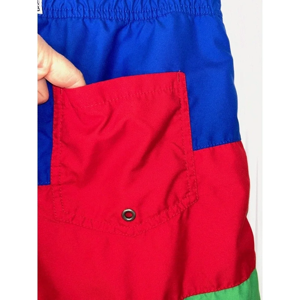 Ralph Lauren Polo Board Swim Trunk Shorts Teen Boys 14-16 L Color Stripes